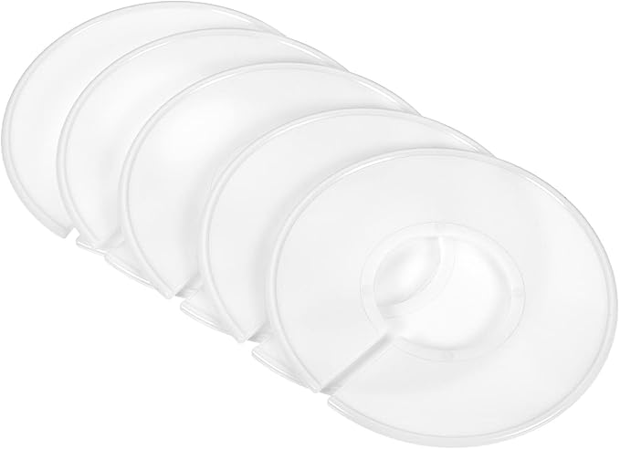 PATIKIL Clothes Dividers 20 Pack Blank Clothing Rack Size Sorting Reusable Wardrobe Round Hanger Separator, White