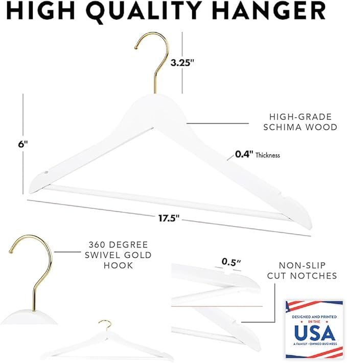 Andaz Press Custom Personalized Quinceañera Hanger, Custom Wooden Quinceañera Dress Hanger for 15 Dress, Elegant Quinceañera Decor & Gift Idea for Dress Display, Photography, Keepsake