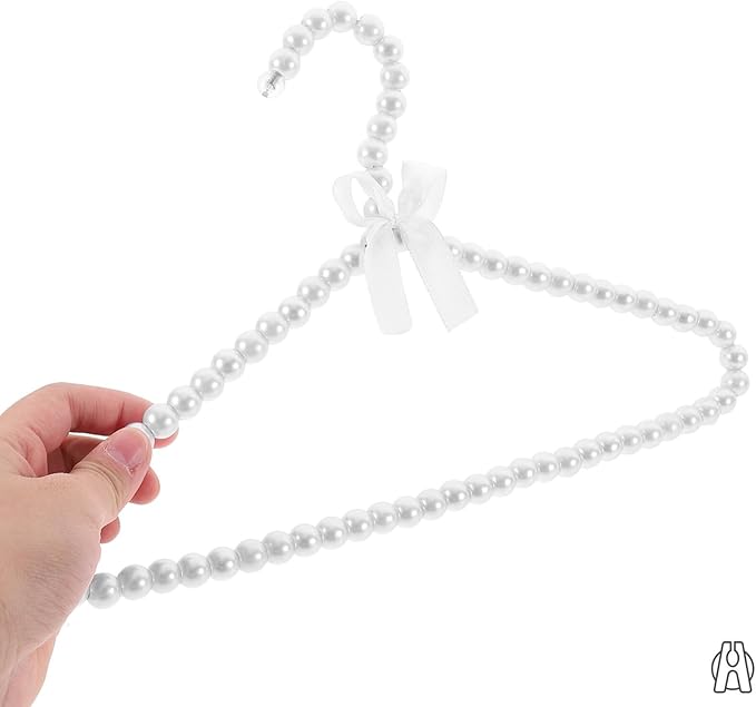 Cabilock Pearl Baby Hangers Mini Kids Clothes Rack Non-Slip Toddler Clothes Hanger for Nursery Closet Organization Space-Saving