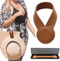 Magnetic Hat Clip for Travel on Bag | Fashionable Travel Accessories For Women | Leather Hat Holder With Strong Magnet For Handbags, Purses, Backpacks, Luggage, And Totes