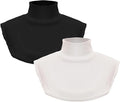 2Pcs Detachable Fake Turtleneck Collar Mock Turtleneck Collar False Half Blouse Collars for Women Men