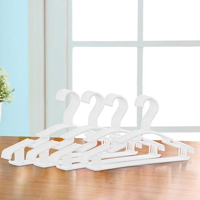 GoodtoU Baby Hangers, 80 Pack Kids Plastic Toddler Baby Clothes Hangers for Closet Small Children Infant Nursery Child Hanger (White)