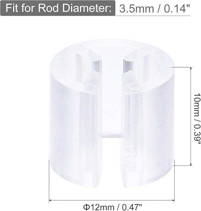 MECCANIXITY Clothes Hanger Marker Blank Fit 3.5mm Rod for Garment Color Coding Clear Count 300