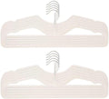 Velvet Hangers 50 Pack, Ultra Slim & Short Neck Hanger, 360 Swivel Hook, Space Saving Durable Non-Slip Felt Hangers,Beige b