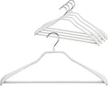 Mawa by Reston Lloyd BodyForm Series Style 42/LS, Non-Slip Steel Clothing Hanger for Suits, Dresses, & Shirts, 1½ inch Wide Shoulder Support and Pant Bar, Set of 60, White