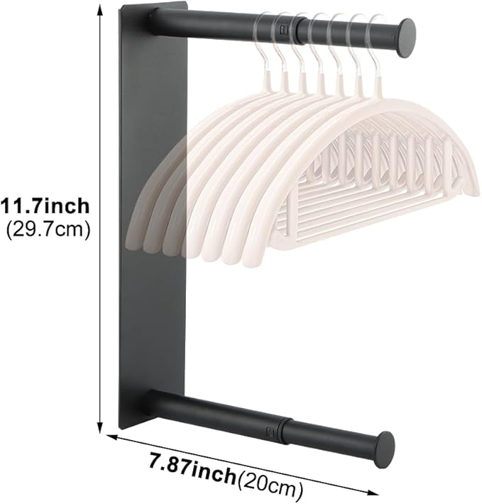 Hanger Organizer Stacker, Magnetic Hanger Storage Holder, Hanger Stacker for Closet Laundry Room, Closet No Punch Space Saving Magnetic Hanger Storage Organizer