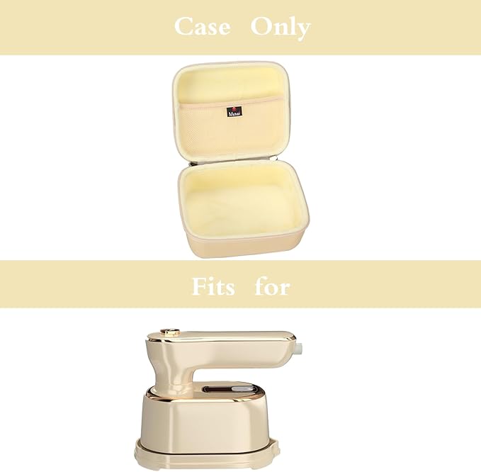 Mchoi Hard Storage Case Fits for Tenhitoys Travel Steamer Iron Electric Steam Ironing Machine for Clothes (Beige)