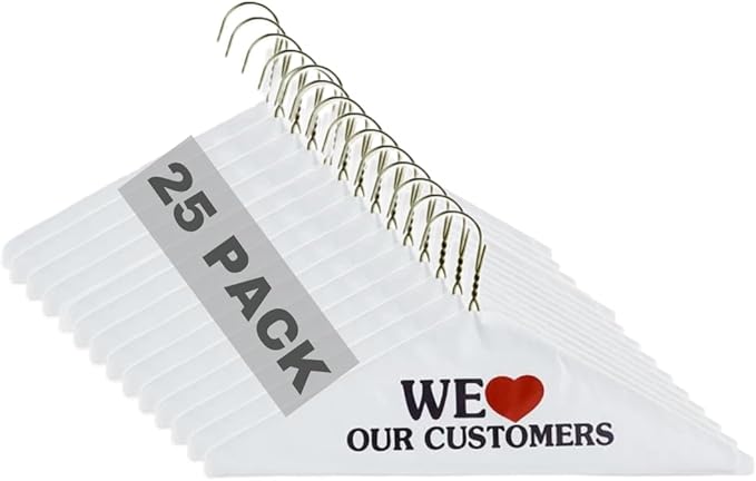 Royal Dry Clean Cape Hangers, Bulk 16" Caped Clothing Hangers, Gold, Heavy Duty, 25 Count