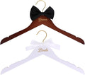 2 Pcs Bride and Groom Hangers Bride Hanger Wedding Dress Hanger Wedding Hangers with Bow Tie for Tuxedo Suit Bridal Shower Gifts
