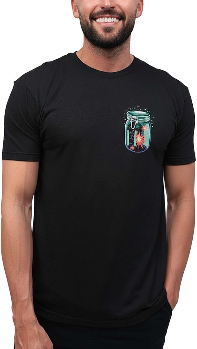 INTO THE AM Graphic Tees for Men S - 4XL Premium Short Sleeve Colorful T-Shirts Trippy Space Designs
