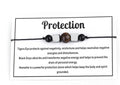 Caiyao Chakra Crystal Tiger Eye Bead Bracelet with Wish Card for Women Adjustable Spiritual Stone Braide String Bracelet Yoga Meditation Jewelry Gift