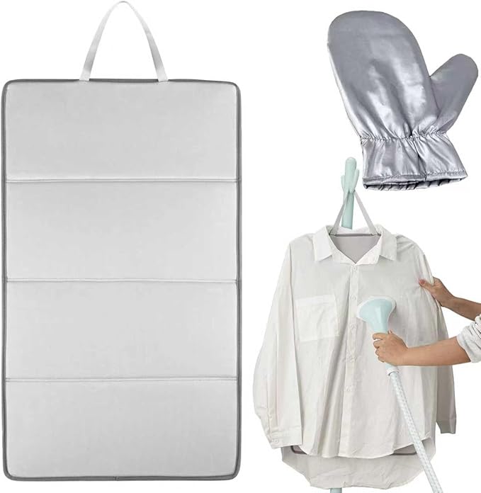 Steamer Board for Clothes with Ironing Gloves,Stand for Steaming Clothes,Steamer Pad,Hanging Ironing Board,Steamer for Clothes,Hanging Steam Iron Pad