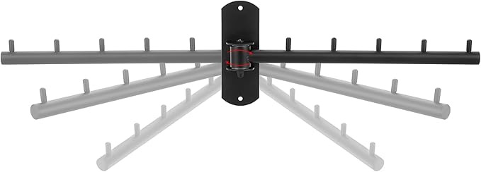 Sumnacon Clothes Rack,2Pcs Stainless Steel Clothes Hanger,Wall Mounted Clothes Rack,Wall Mounted Drying Rack with Swing Arm,Wall Clothes Hanger for Bathroom Laundry Room Closet,Black