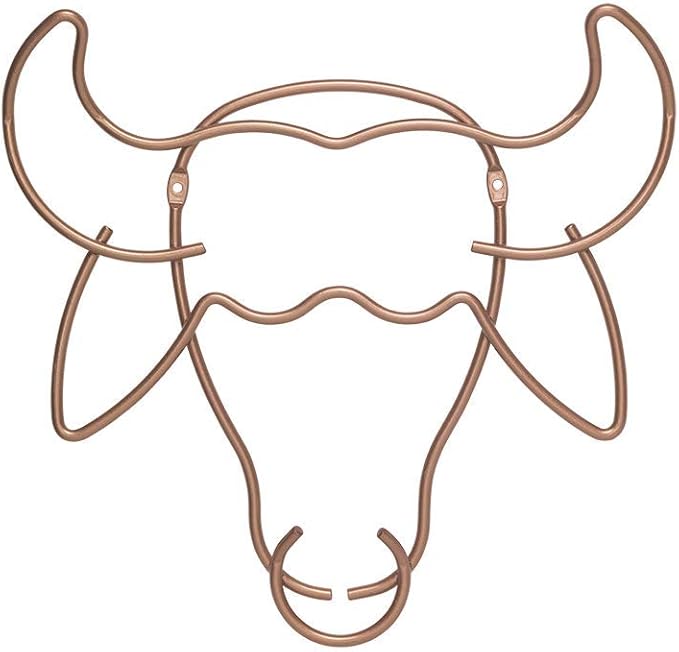 Metaltex Safari Wall-Mounted Coat Rack, Copper, 34 x 32 cm