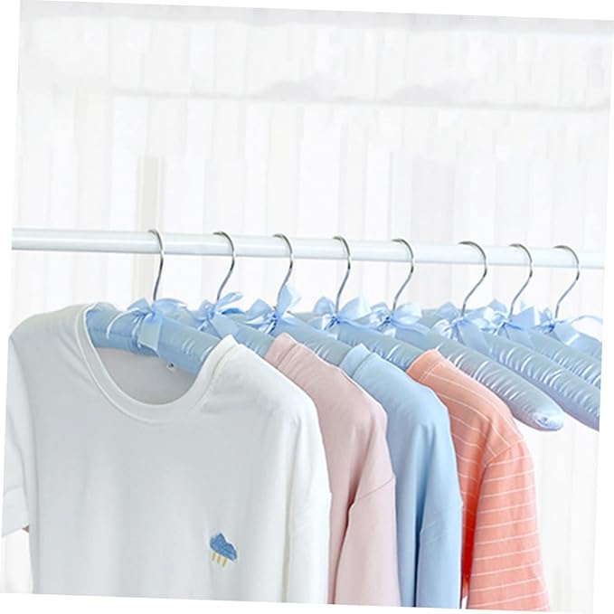 4pcs Blouse Hangers Silk Clothes Skid Proof Suit Hangers Satin Padded Silk Wedding Dress Household Clothes Upholstered Sponge Bride Non-Slip Mat