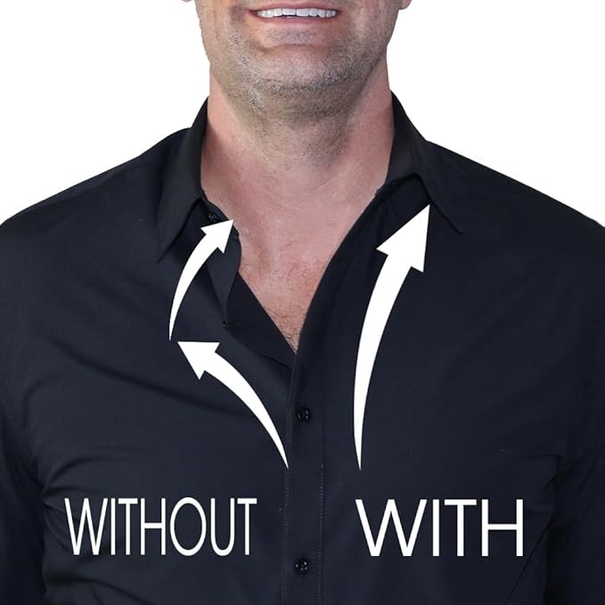Million Dollar Collar Stays – Keep Dress Shirts Crisp & Firm, Universal Fit for Men & Women, Made from Proprietary Material