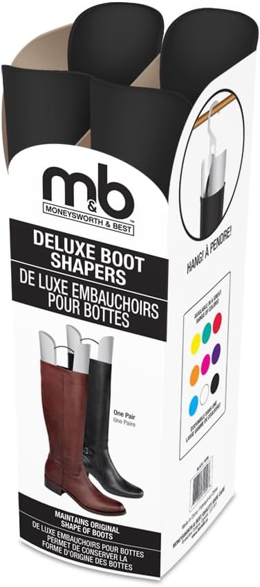 Moneysworth and Best Shoe Care Deluxe Boot Shaper with Hanger