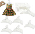 50 Pack Doll Clothes Hangers with Clear Storage Box – Ideal for Doll Outfits, 18 Inch Doll Furniture & Dolls’ Closet Organization