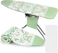 FIOBEE Ironing Board Cover and Pad Extra Thick Iron Board Pad with Heat-Resistant Mesh Padded Iron Board Covers Adjustable Buckle & Elastic Edges for 15x54 Standard Size Ironing Board, Sage Green