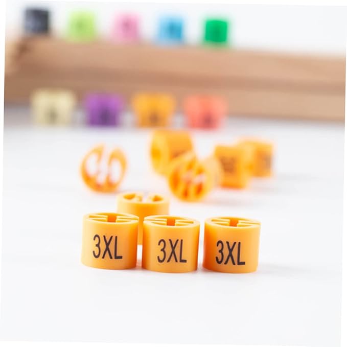 90Pcs Plastic Clothes Hanger Markers Color-Coding Tags Assortment Kit for Organizing Garments Includes XXS to Markers for Easy Identification