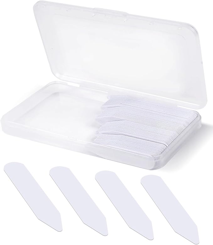 vivinin 112P Dress Shirt Collar Inserts, White Plastic Collar Stays with Storage Holder, 4 Assorted Sizes Invisible Collar Stiffeners for Men(2", 2.2", 2.5", 2.7")