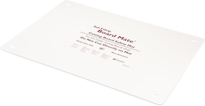 San Jamar CBM1622 Saf-T-Grip Board-Mate Nonslip Cutting Board Mat, 22" Width x 16" Height, Multicolor