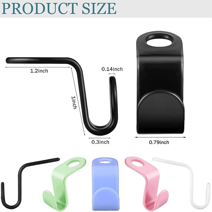 100 Pcs Clothes Hanger Connector Hooks,Heavy Duty Plastic Cascading Hanger Hooks Extender Clips,Wardrobe Clothing Hangers Connection Hooks for Organizer Closet Cabinet Space Savers Hangers, 5 Colors