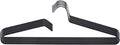 SHIMOYAMA Non-Slip Metal Clothes Hangers - 5 Pack, Space-Saving Short Neck Hangers for T-Shirts, Dresses, Tank Tops, Jackets (Black)