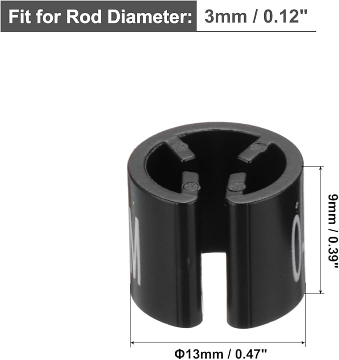 MECCANIXITY Clothes Hanger Marker (0-3M, Black) Colored Hanger Size Garment Markers Tag, Pack of 250