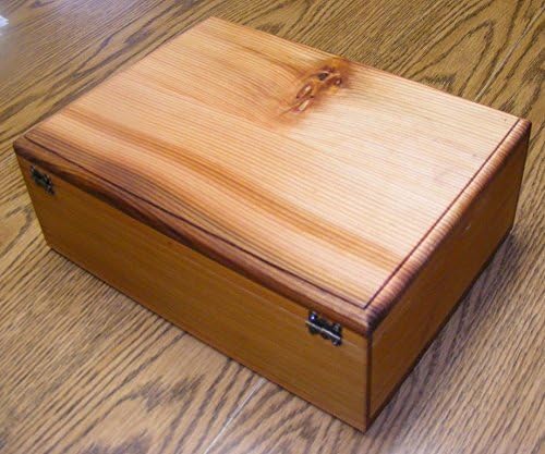 Steve's Gift Shoppe Cedar Keepsake Memory and Treasure Box or Storage Box - Size 11.75 x 9 x 5 Inches