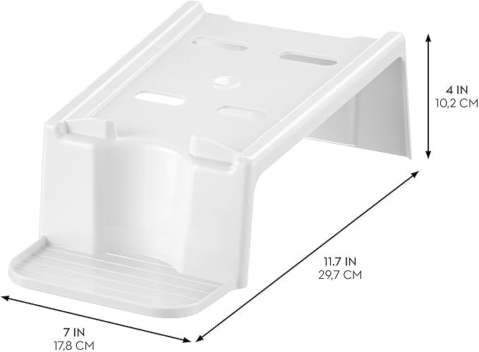 iDesign Laundry Detergent Holder Stand - Liquid Detergent Organizer for Laundry Room - White