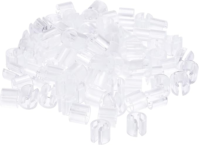 MECCANIXITY Clothes Hanger Marker Blank Fit 3.5mm Rod for Garment Color Coding Clear Count 300