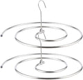 2Pcs Spiral Hanger 18Inch Round Spiral Shaped Drying Rack Stainless Steel Clothes Drying Rack Rotatable Space Saving Quilt Blanket Hanger for Home