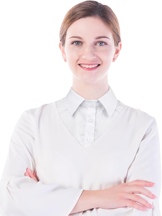 Kalkehay Detachable Dickey Collar Blouse for Women, Fake Half Shirts Faux False Collar for Girls Favors