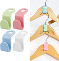 60 Pcs Clothes Hanger Connector Hooks, Plastic Hooks Cascading Hanger Hooks Hanger Extender Clips for Heavy Duty Hangers Space Saving and Clothes Closet Wardrobe Organizer - Blend Color