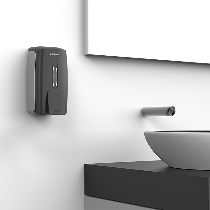 interhasa! Soap Dispenser Wall Mount Refillable 28oz Hand Sanitizer Dispenser Commercial Hand Soap Dispenser for Bathroom Support Liquid Gel Soap