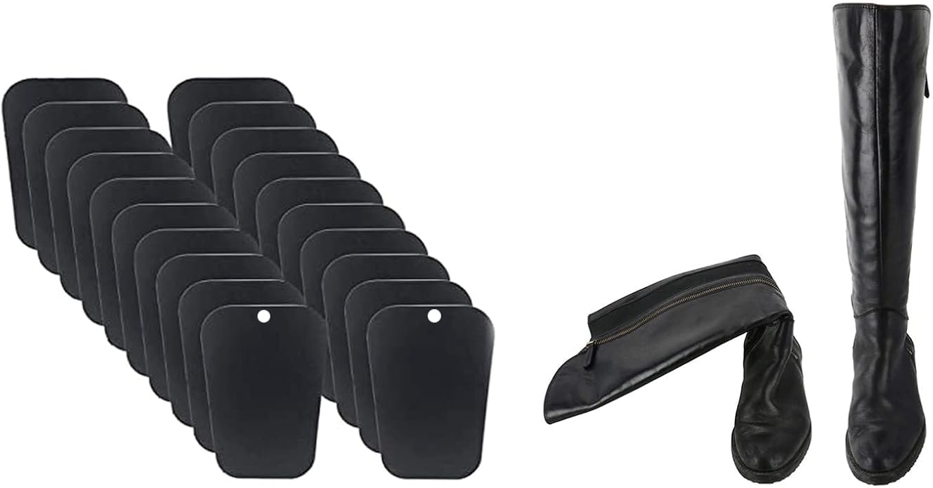 Homend 10 Pairs (20 Sheets) Boot Shaper Form Inserts Boots Tall Support for Women and Men Black