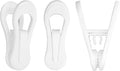 Strong Plastic Hanger Clips - Multi-use for Jeans, Skirts, Sweaters & Pants (30Pcs White)