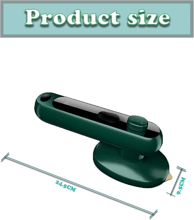 Travel Iron Mini with Steam - Lightweight Portable Clothes Iron for Travel & Crafting, Dual Wet/Dry Use, Fast Heating, Perfect for Sewing & Quilting (Green)
