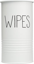 Wipe Holder for Kitchen/Bathroom Counter, Farmhouse Kitchen Decor, Vintage Countertop Wipe Storage Organizer Caddy, Steel with Matte White Finish