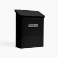Magnetic Lint Bin for Laundry Room | Modern Farmhouse Black Trash Can With Lid | Space Saving Storage (Black)