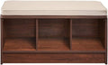 ClosetMaid 1309 3-Cube Storage Bench, Dark Cherry with Tan Cushion