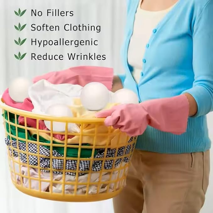 Organic Wool Dryer Balls: Eco-Friendly & Chemical-Free | Our Anti-Entanglement Reusable Balls Eliminate Wrinkle Static | 6-Pack XL Dryer Balls for Laundry is Made with New Zealand Wool (MER-Gry-Dog)