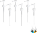 6 Packs Gallon Pump Dispenser, Leak Proof Dispenser for Hand Soap, Laundry Detergent, Sanitizer, Shampoo - 128 OZ Capacity - 38/400 Plastic Gallon Pump Dispenser for Household & Commercial White