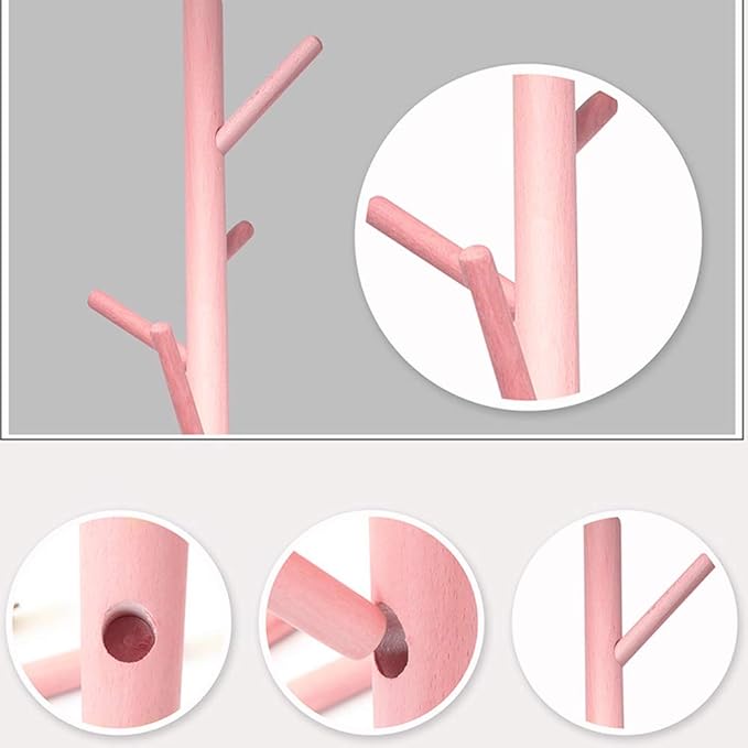 BAKAJI Taglia Unica 2832688 Coat Stand Wood Pink