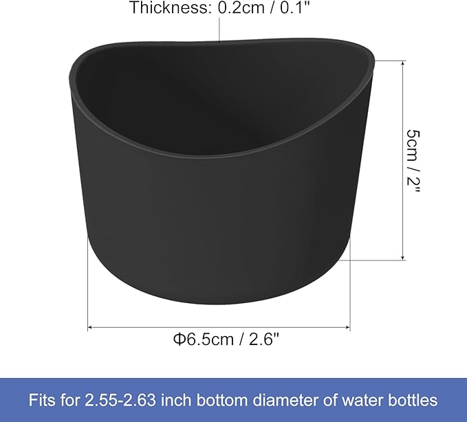 uxcell Protective Silicone Boot Sleeve, Water Bottle Bottom Silicone Anti-Slip Sleeve Covers, Irregular Shape Cup Accessories