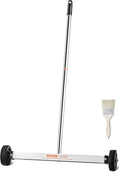 VEVOR Magnetic Pick Up Sweeper 17-inch Heavy Duty Magnet Pickup Lawn Sweeper Roofing Tools, 10 Lbs Yard Magnet with Telescoping Holder and Wheels to Pick Up Nails Magnetic Sweeper for Construction