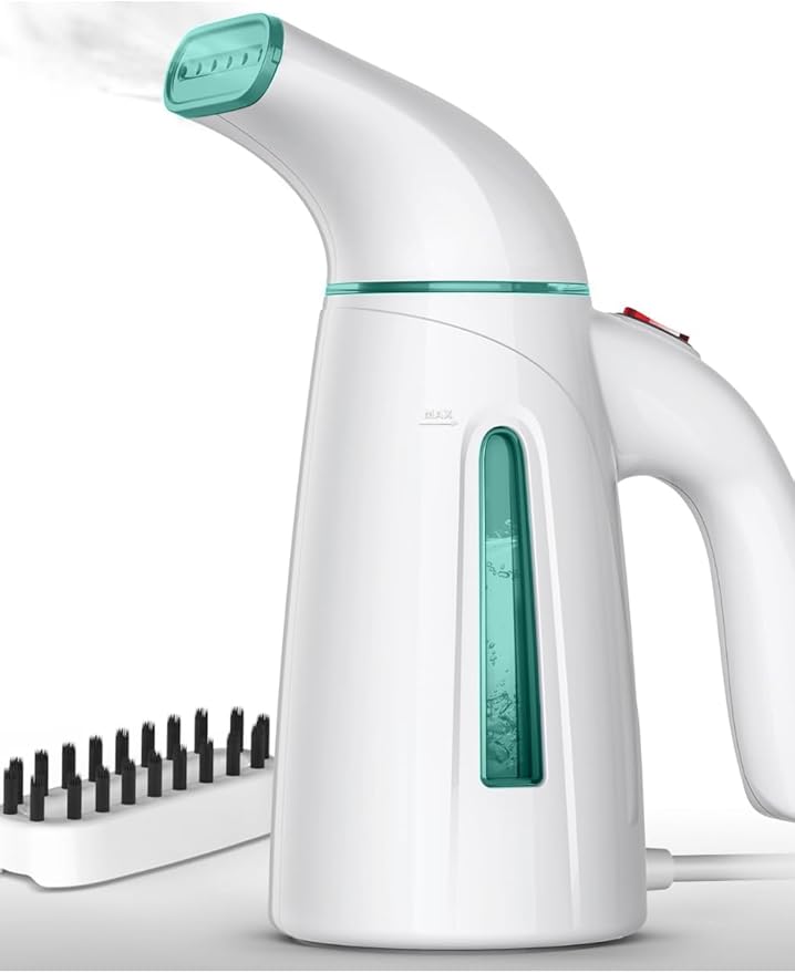 OGHom Steamer for Clothes, Portable Handheld Clothing Garment Steamer, 240ml Large Capacity 700W Travel Steam Iron 30 Second Fast Heat Up (Cyan)