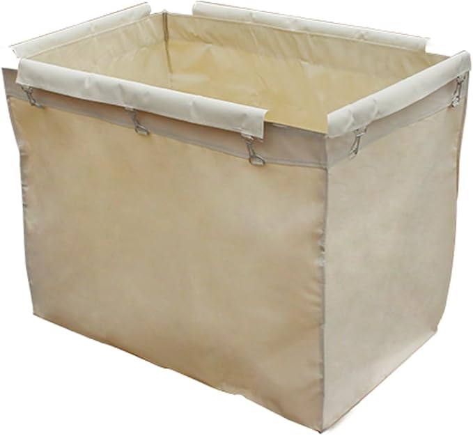 Replacement Liner Bag for Laundry Cart,Removable Waterproof Liner Bag for Rolling Laundry Basket,Oxford Cloth Storage Bags,Beige,Rectangular