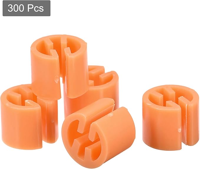 MECCANIXITY Clothes Hanger Marker Blank Fit 3.5mm Rod for Garment Color Coding Orange Count 300